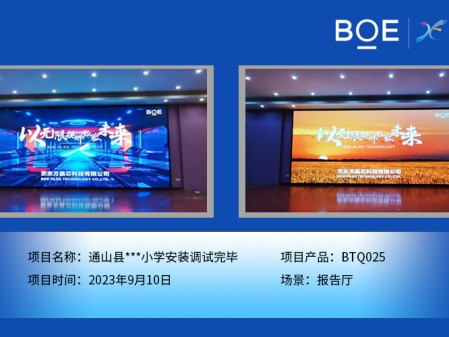 通山縣**小學(xué)報(bào)告廳BTQ025安裝調(diào)試完畢