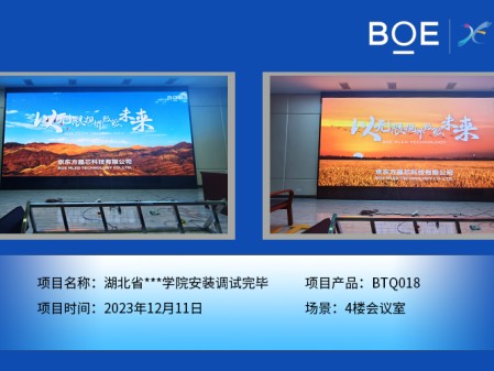 湖北省**學院4樓會議室BTQ018安裝調(diào)試完畢